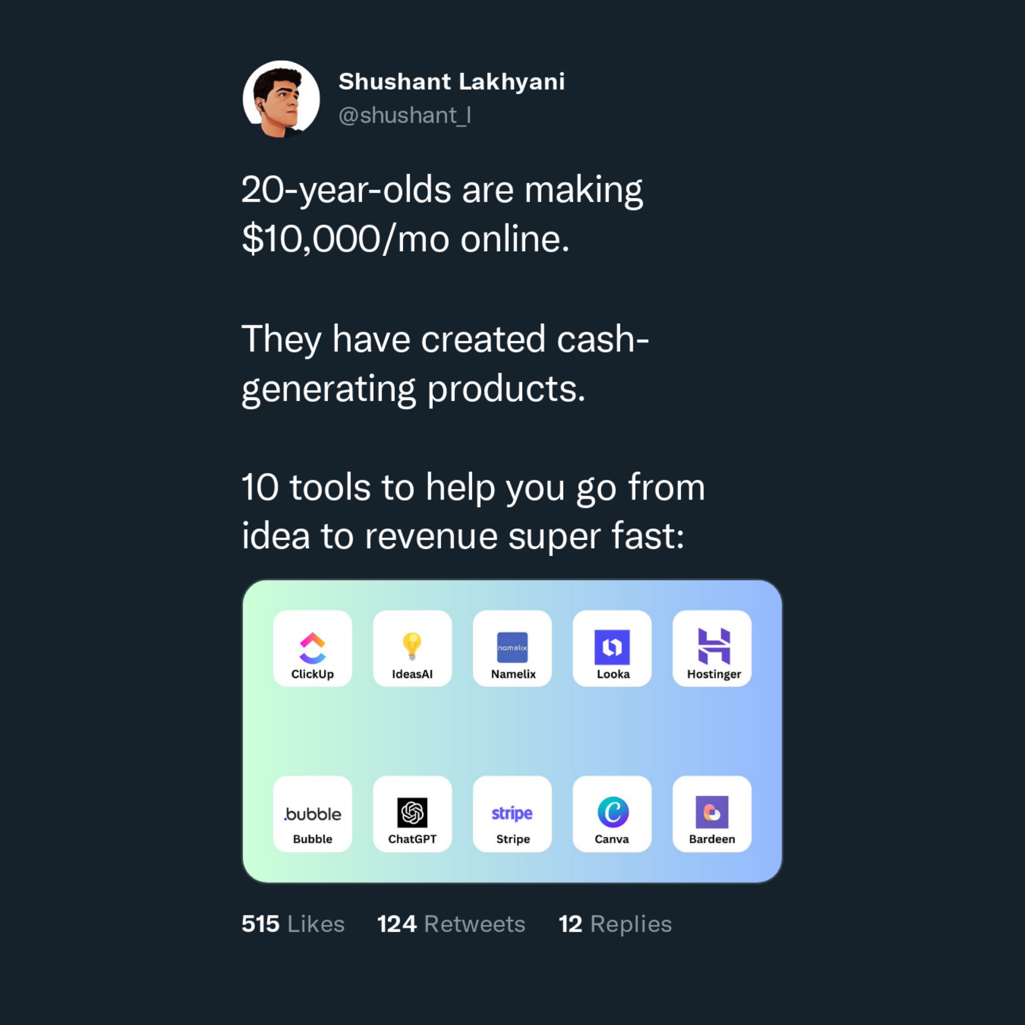 10 tools to help you go from idea to revenue