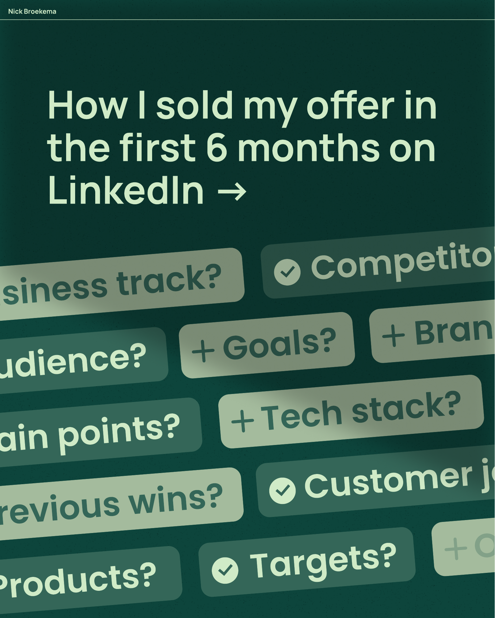 How I sold my offer in the first 6 months on LinkedIn