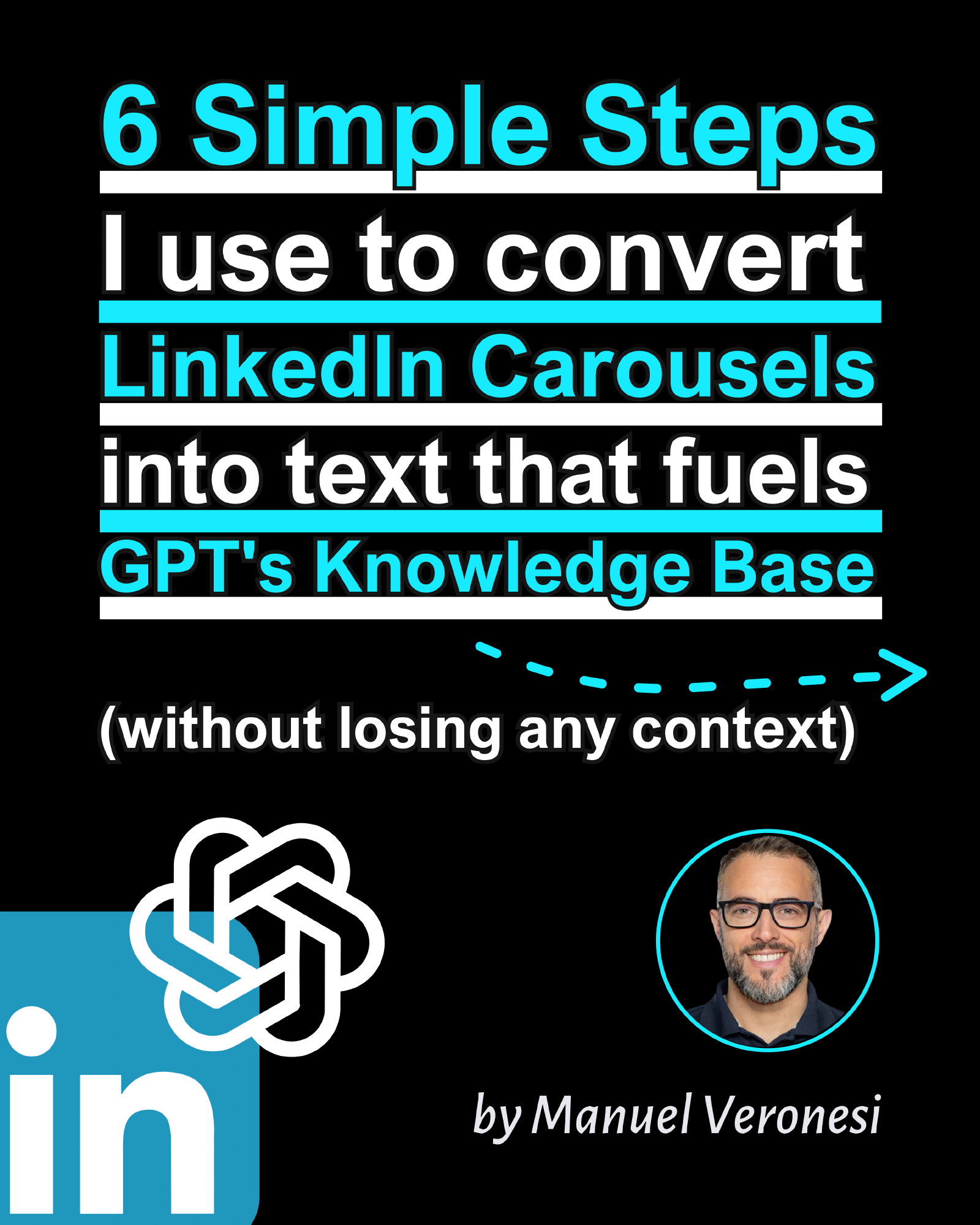 6 Simple Steps I use to convert LinkedIn Carousels into text that fuels GPT's Knowledge Base
