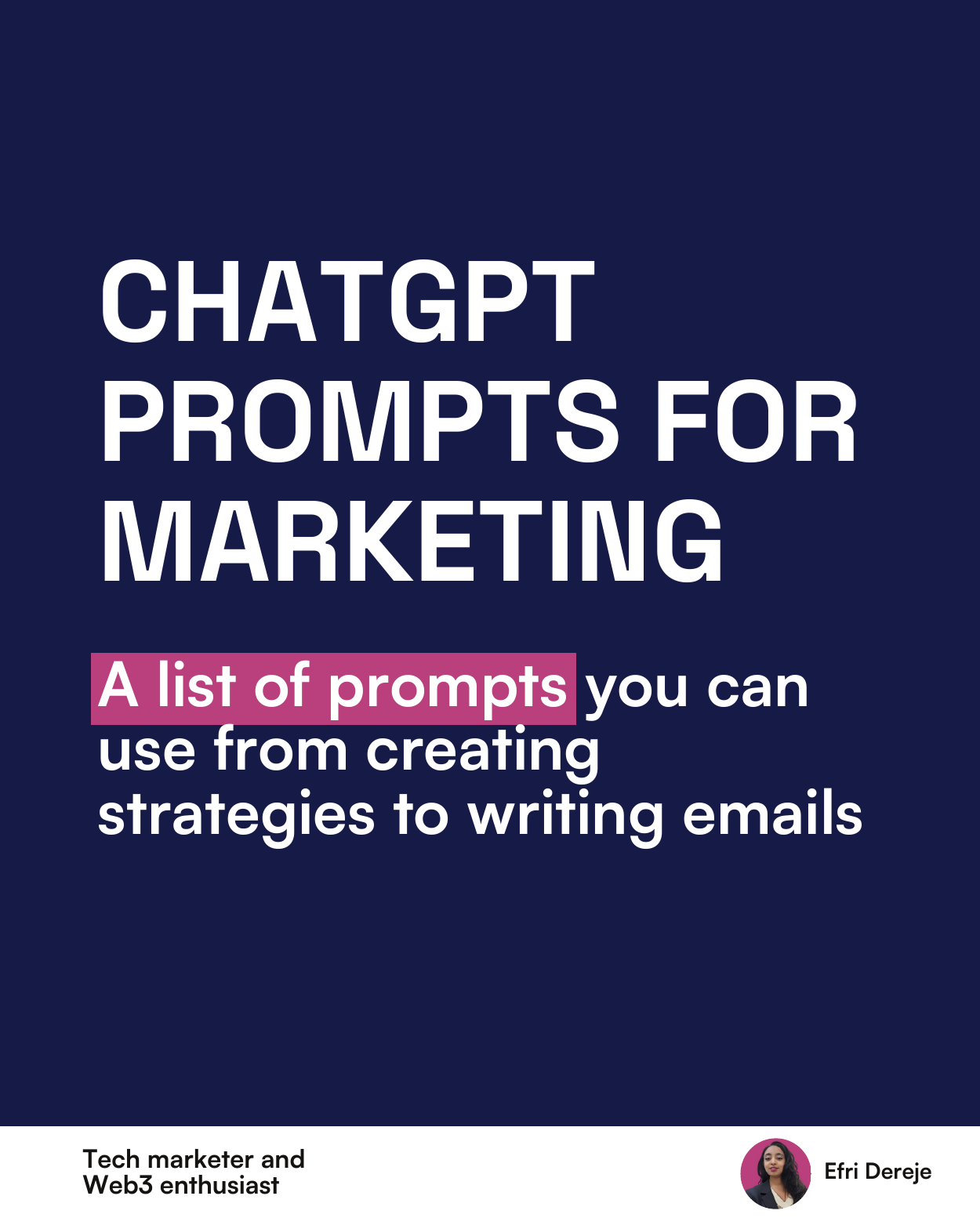 CHATGPT PROMPTS FOR MARKETING