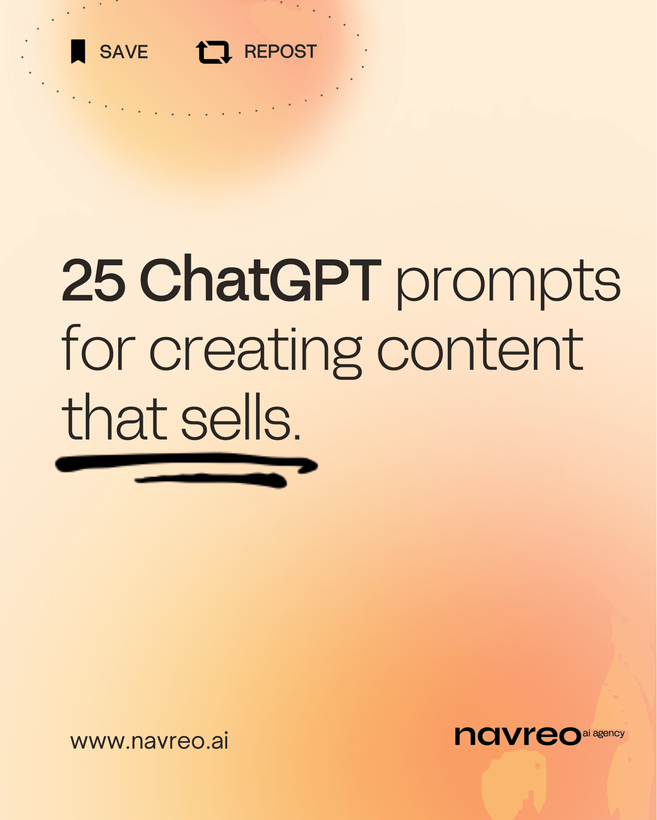 25 ChatGPT prompts for creating content that sells.