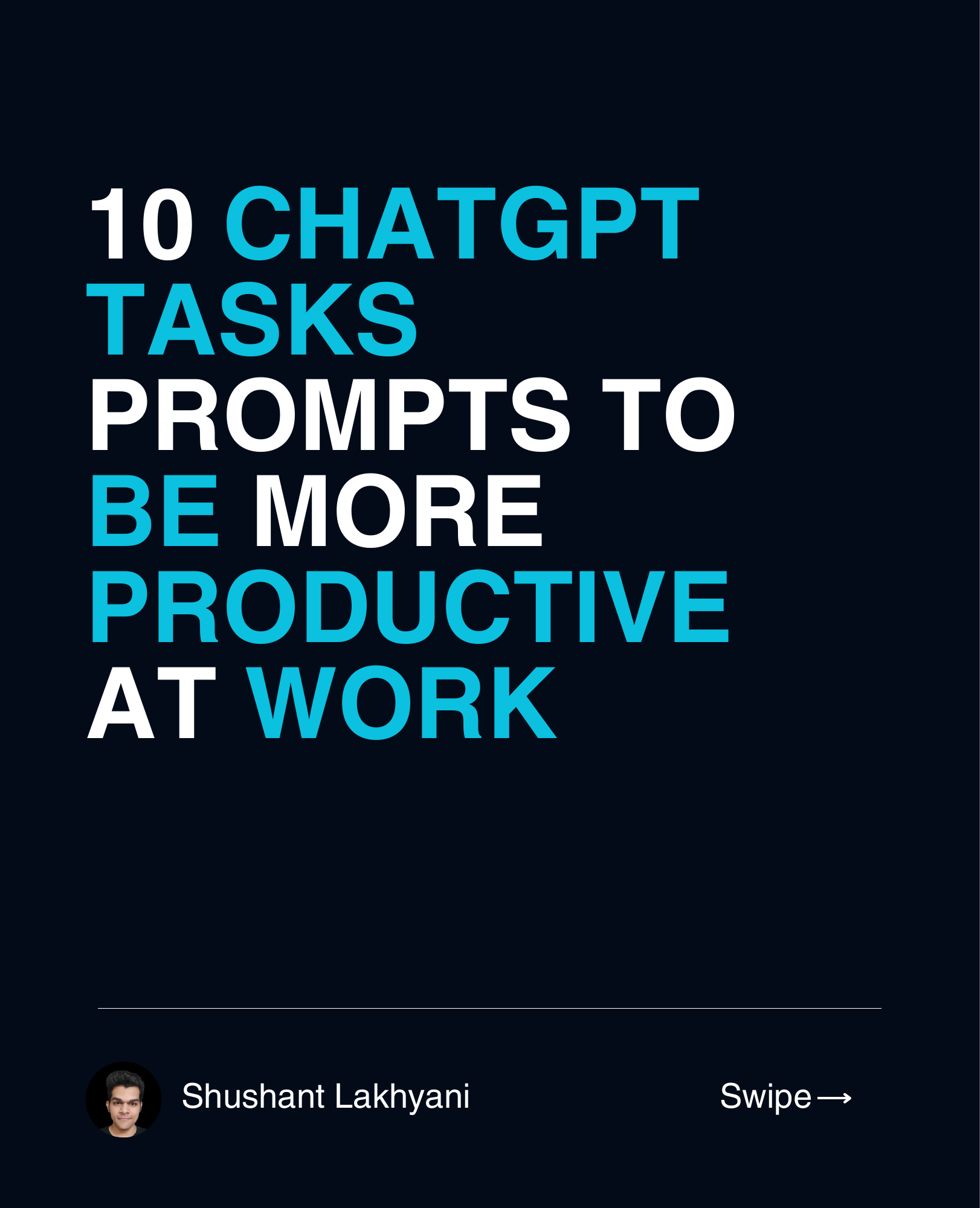 10 CHATGPT TASKS PROMPTS TO BE MORE PRODUCTIVE AT WORK