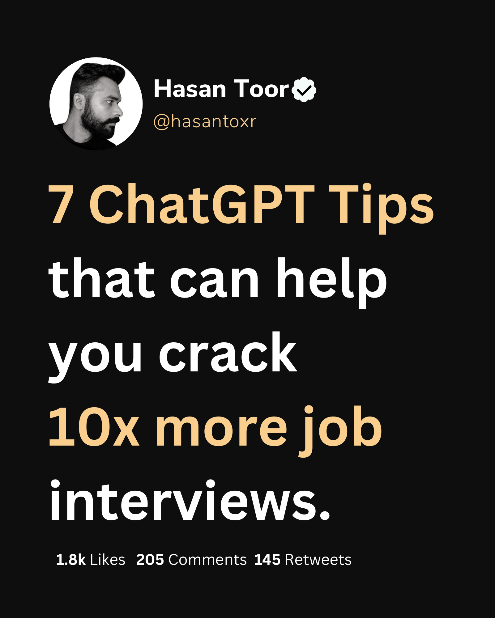 7 ChatGPT Tips that can help you crack 10x more job interviews.
