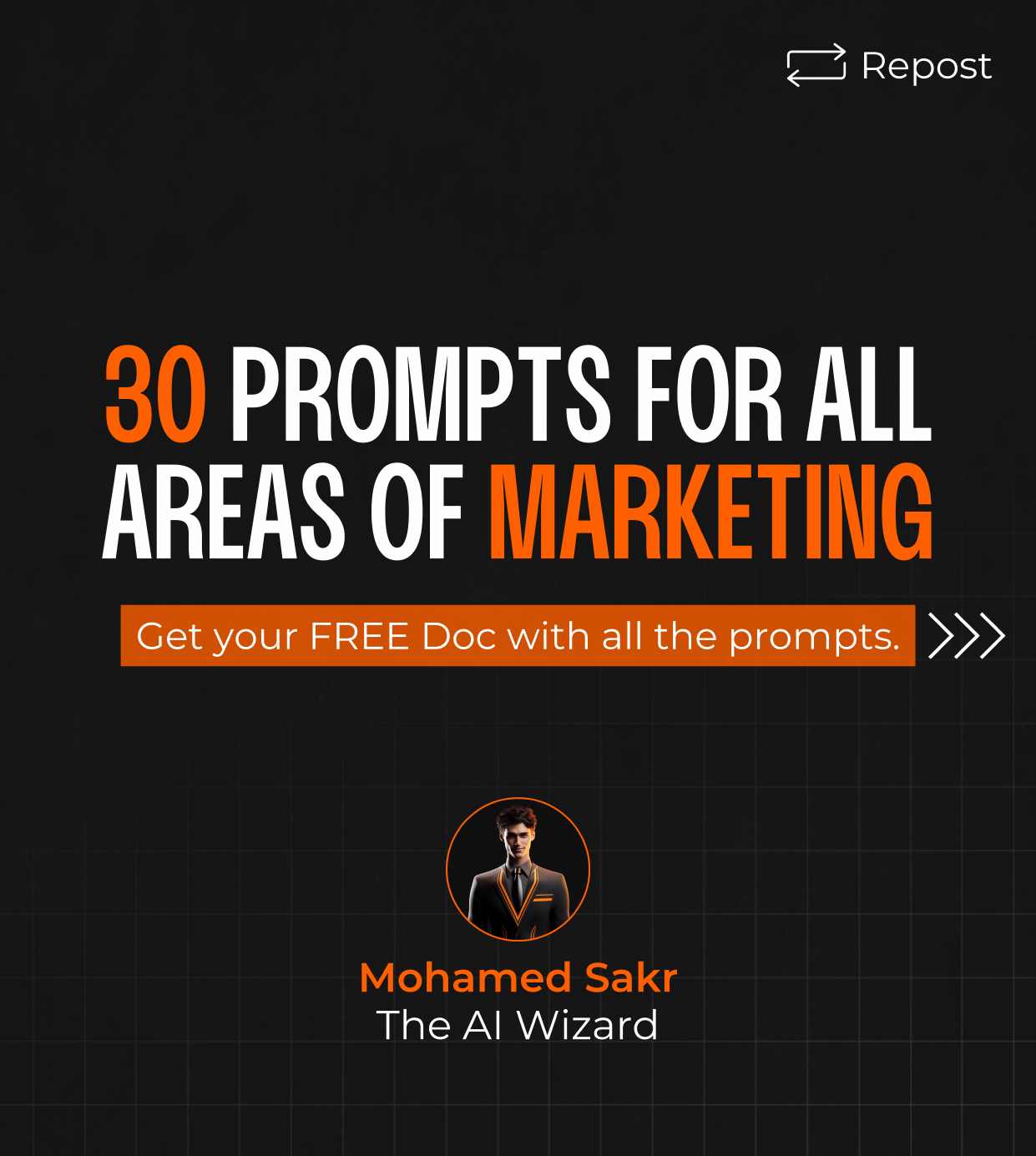 30 PROMPTS FOR ALL AREAS OF MARKETING
