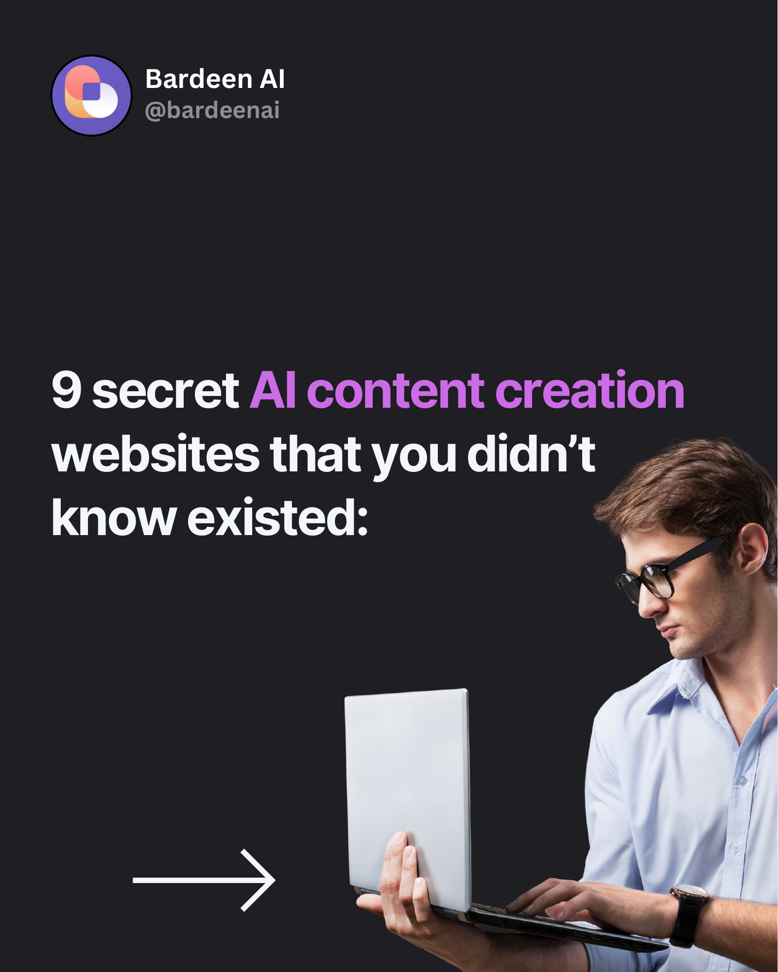 9 secret AI content creation websites that you didn't know existed: