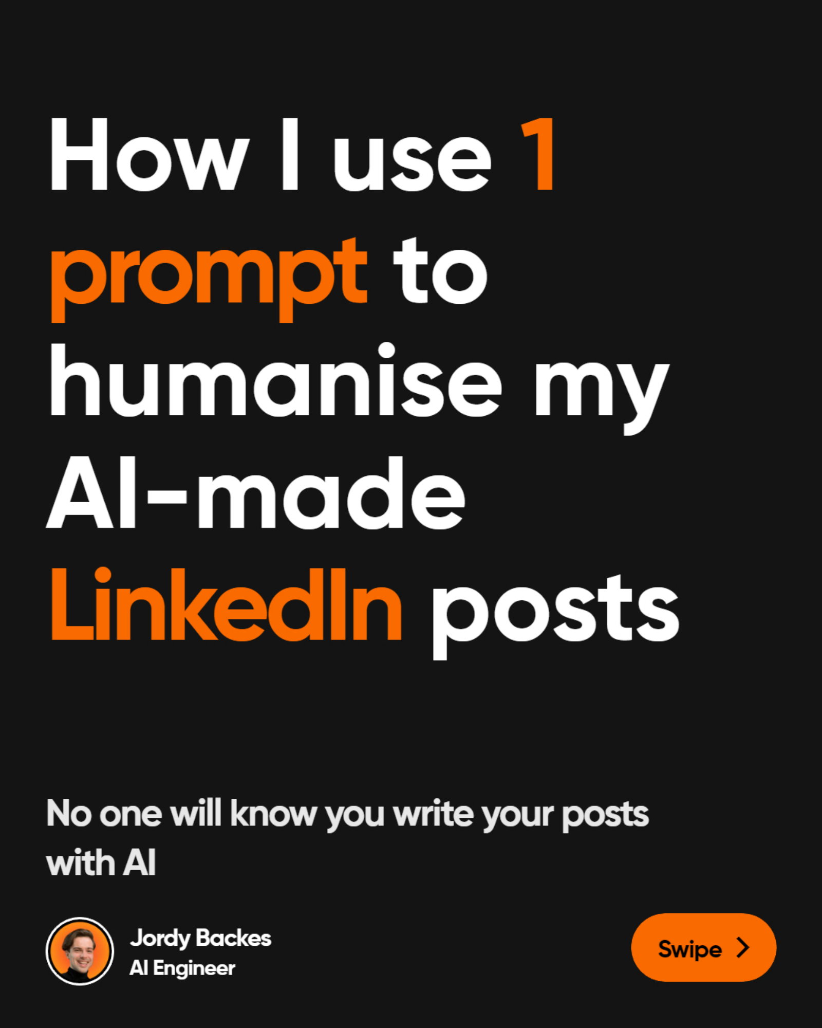 How I use 1 prompt to humanise my AI-made LinkedIn posts