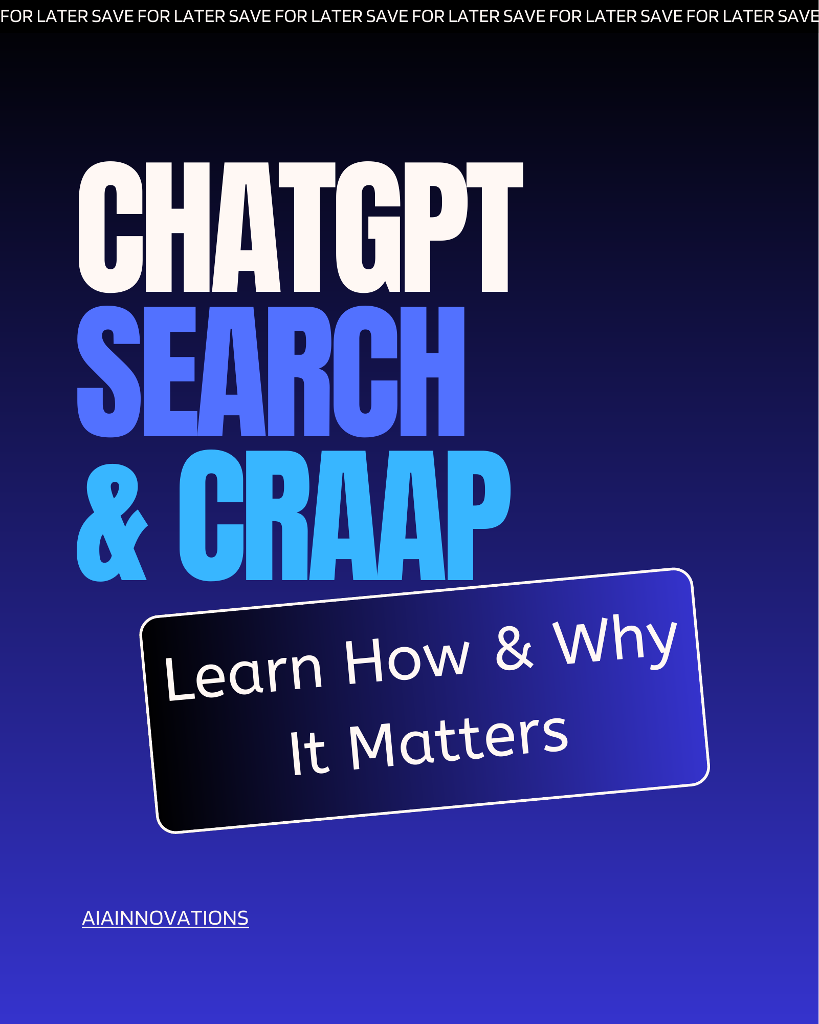 CHATGPT SEARCH & CRAAP
