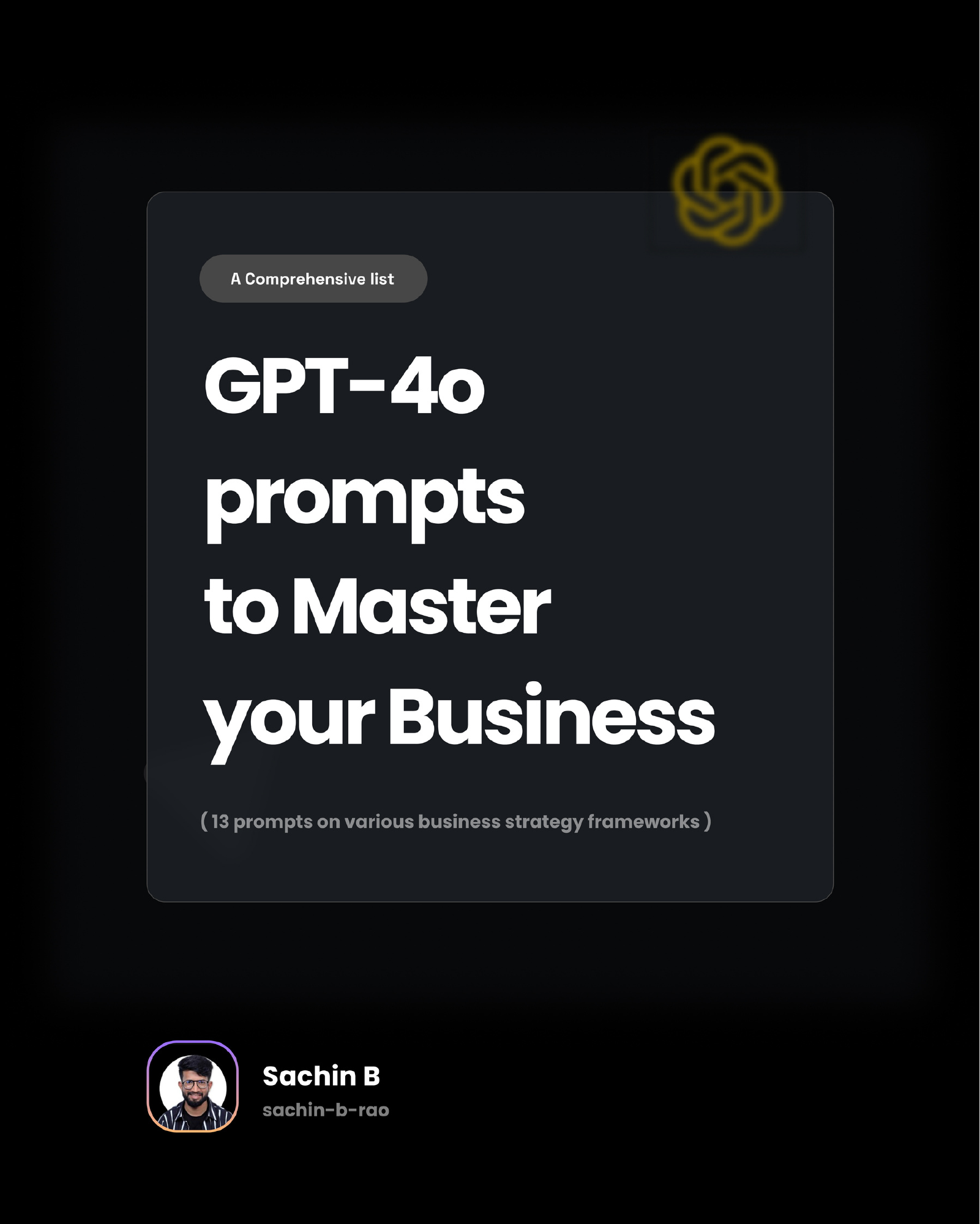 GPT-4o prompts to Master your Business