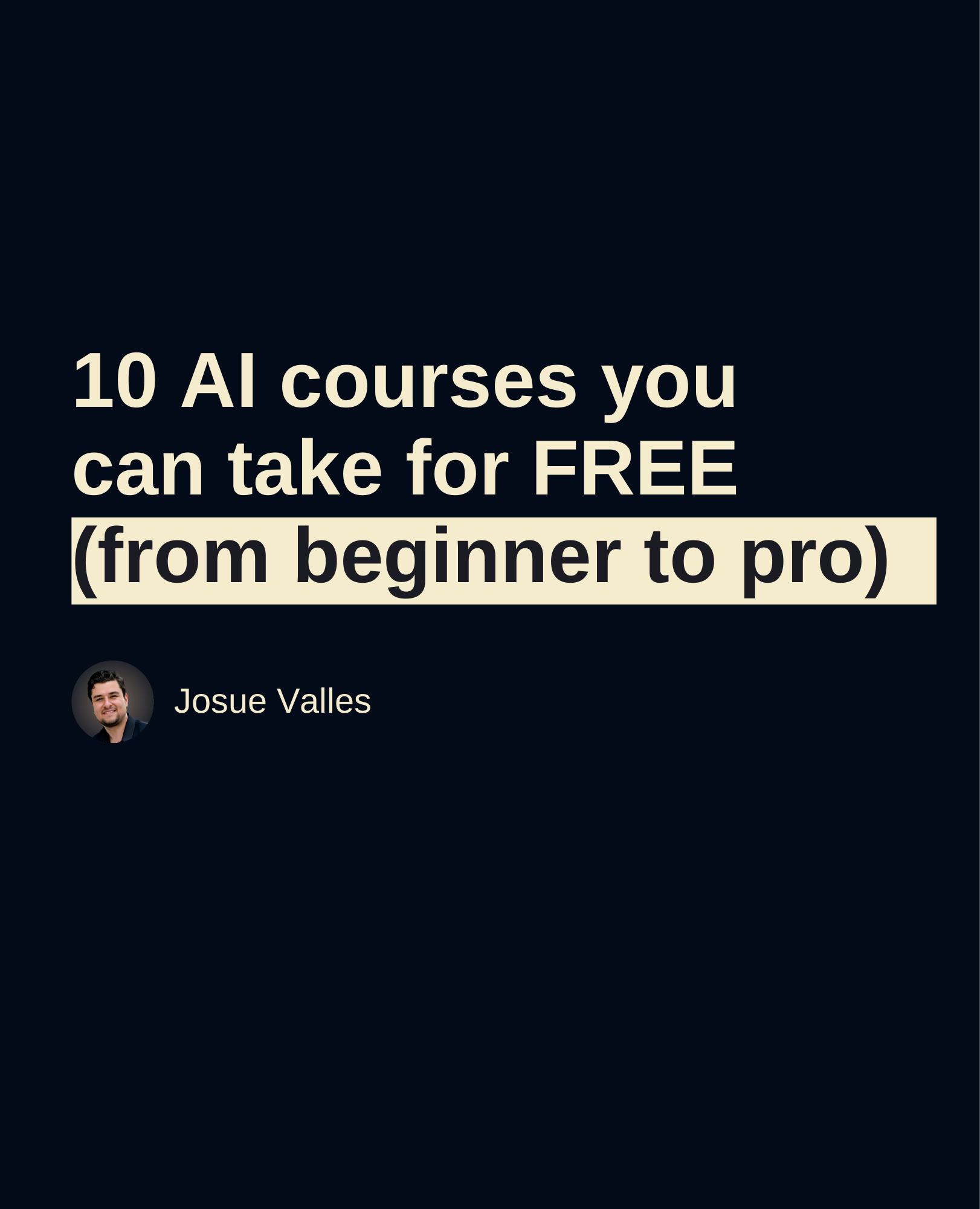 10 AI courses you can take for FREE (from beginner to pro)