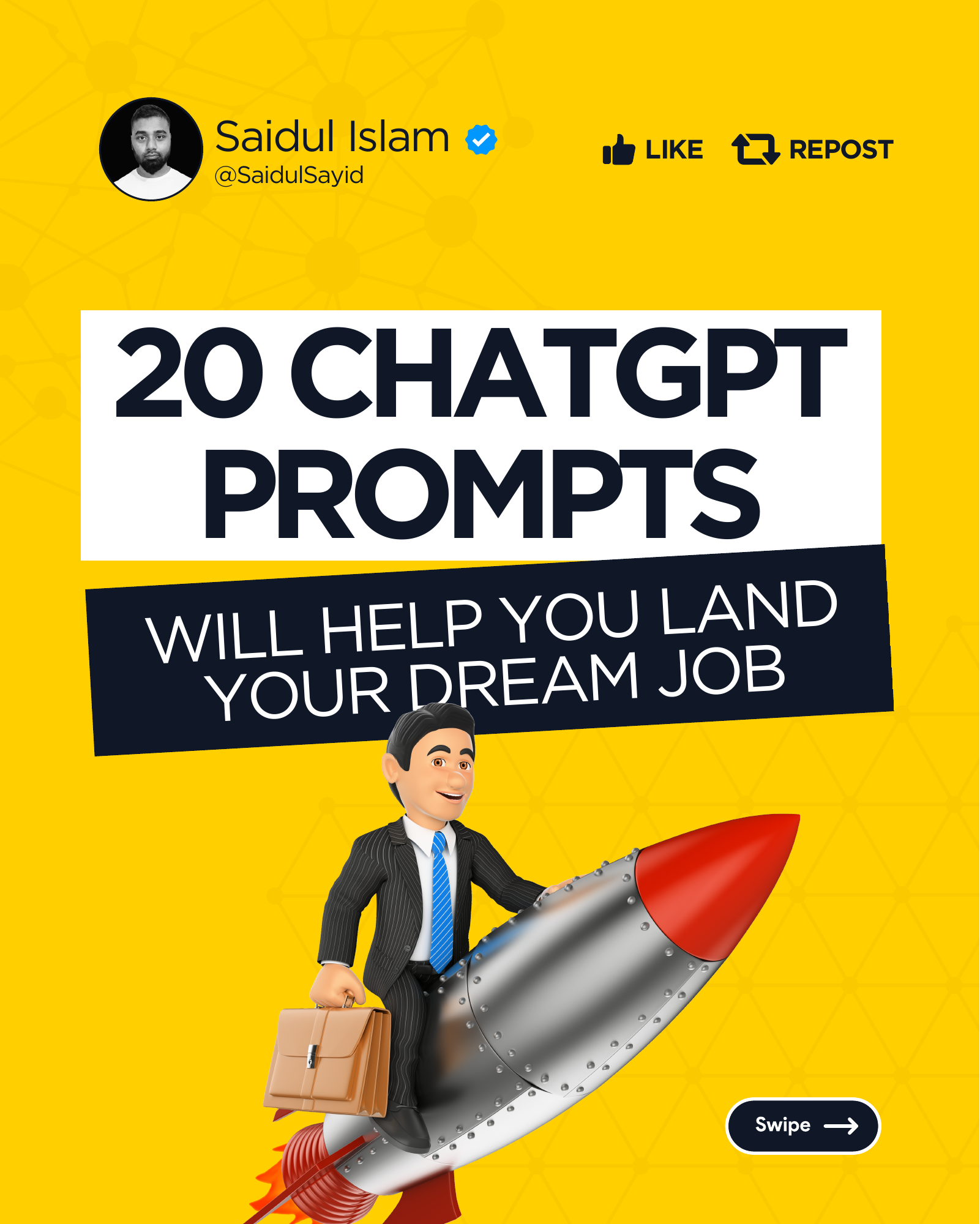 20 CHATGPT PROMPTS WILL HELP YOU LAND YOUR DREAM JOB