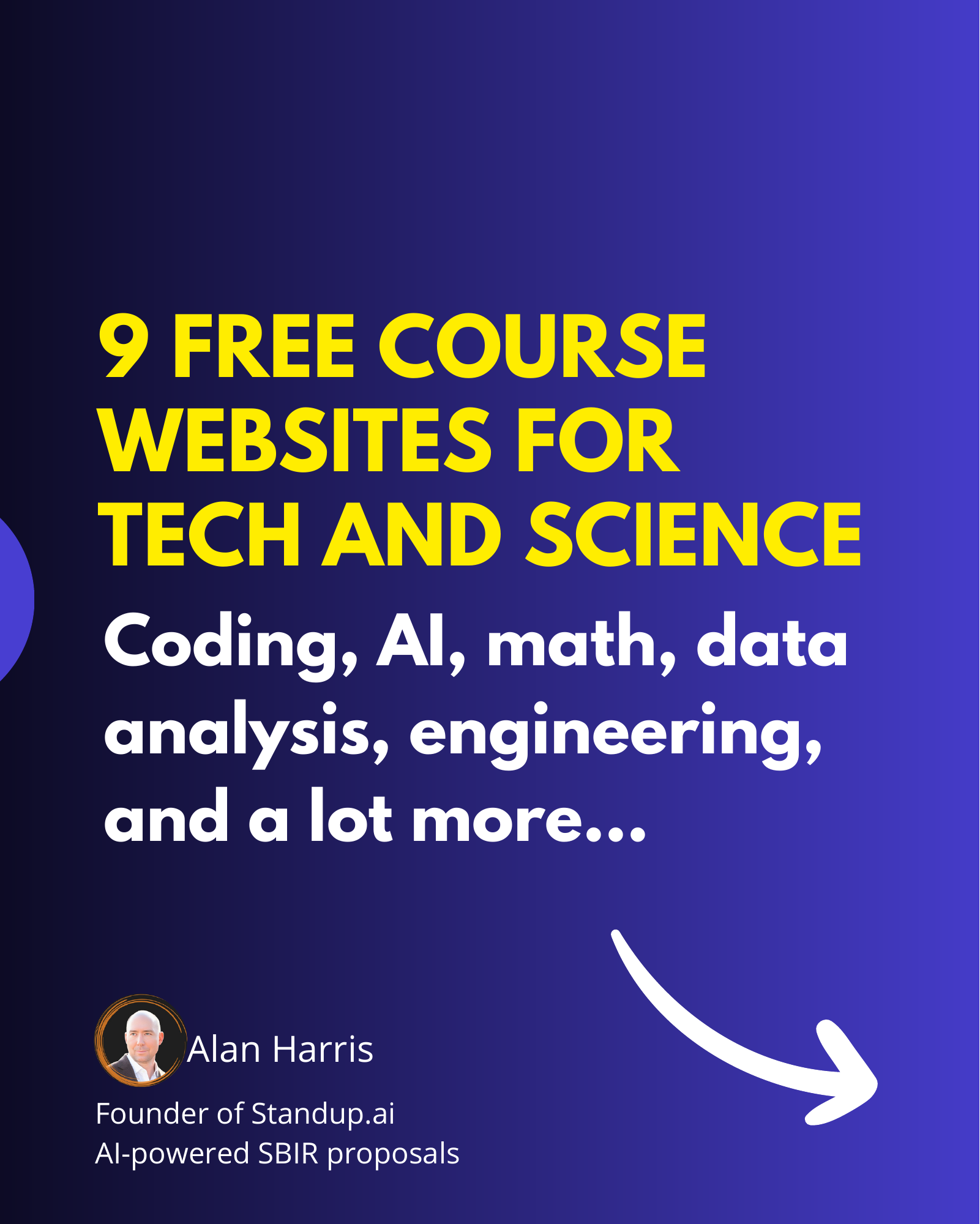 9 FREE COURSE WEBSITES FOR TECH AND SCIENCE