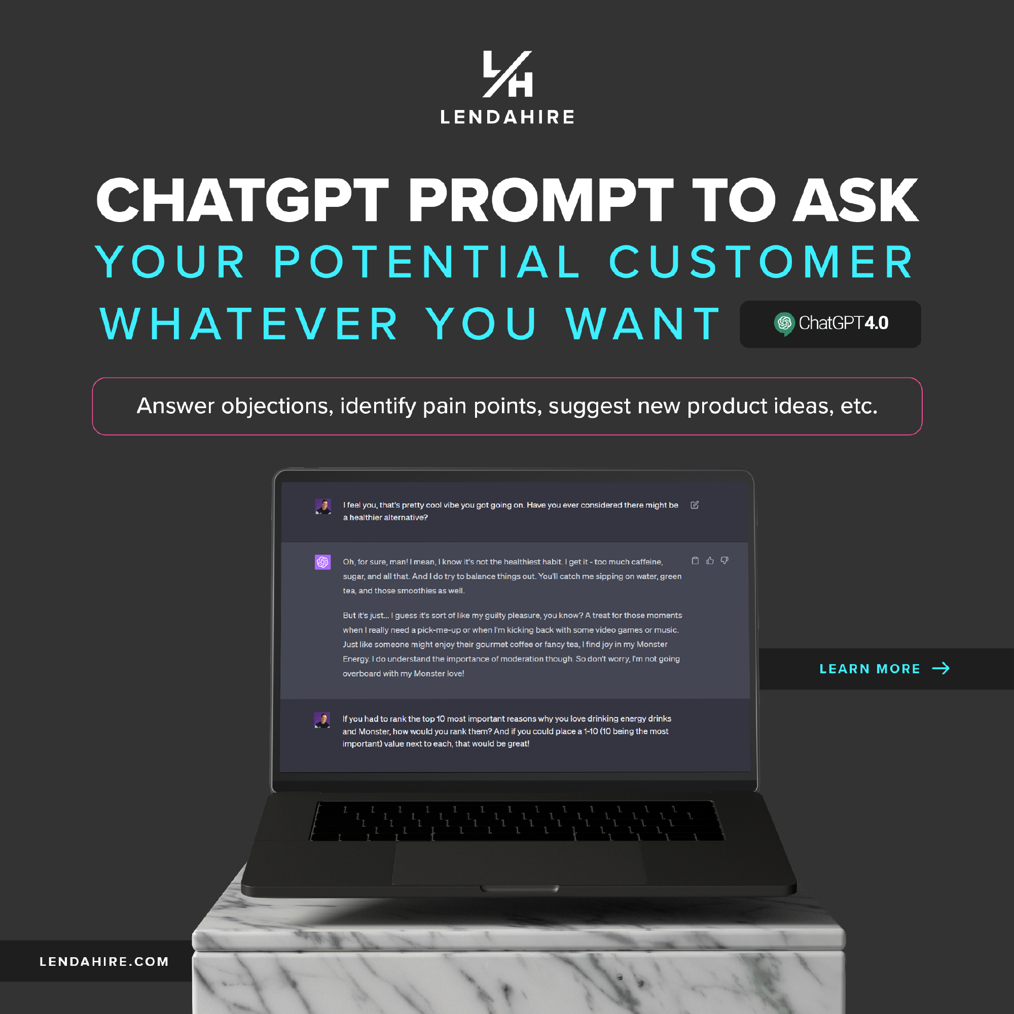 CHATGPT PROMPT TO ASK YOUR POTENTIAL CUSTOMER WHATEVER YOU WANT