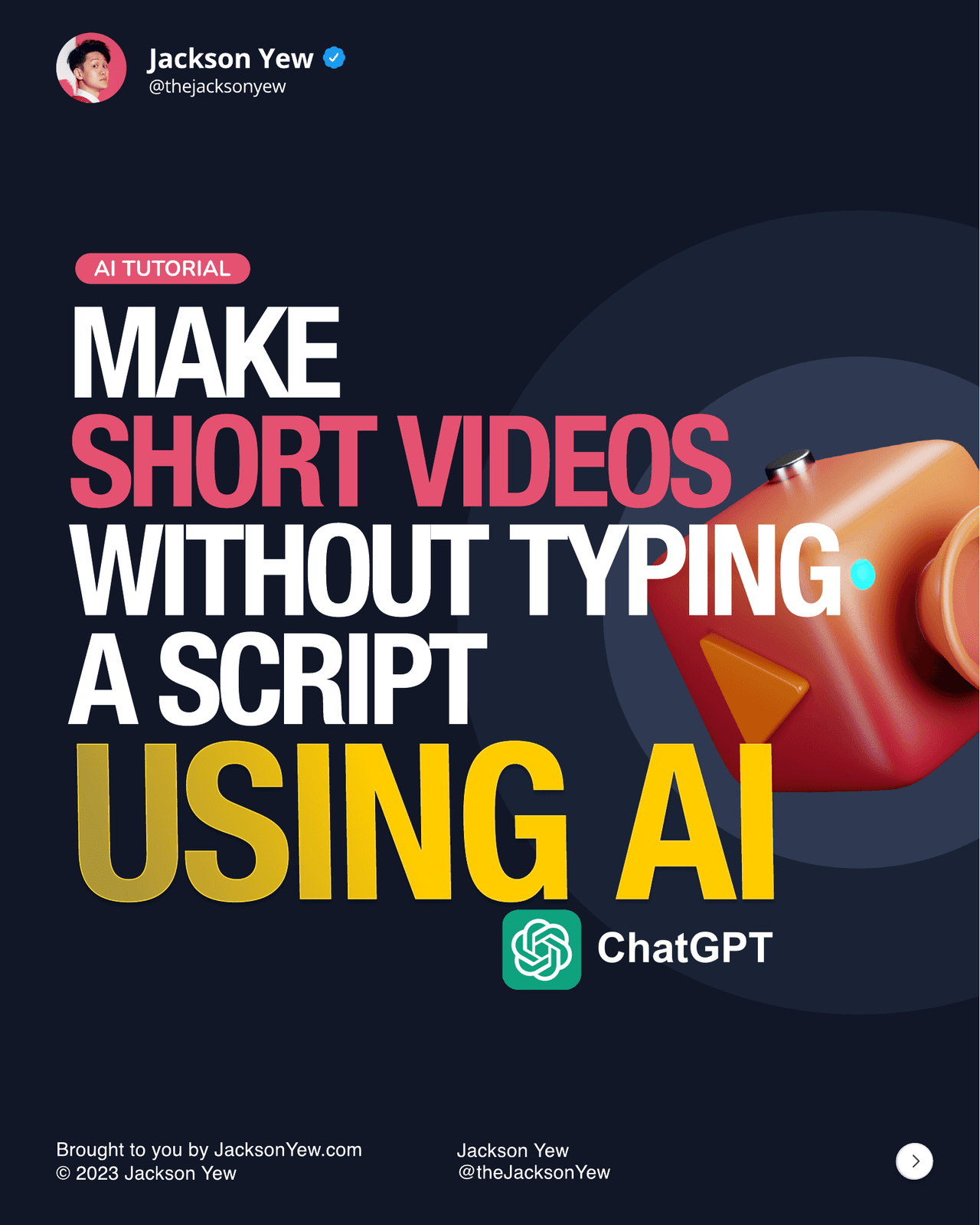 MAKE SHORT VIDEOS WITHOUT TYPING A SCRIPT USING AI