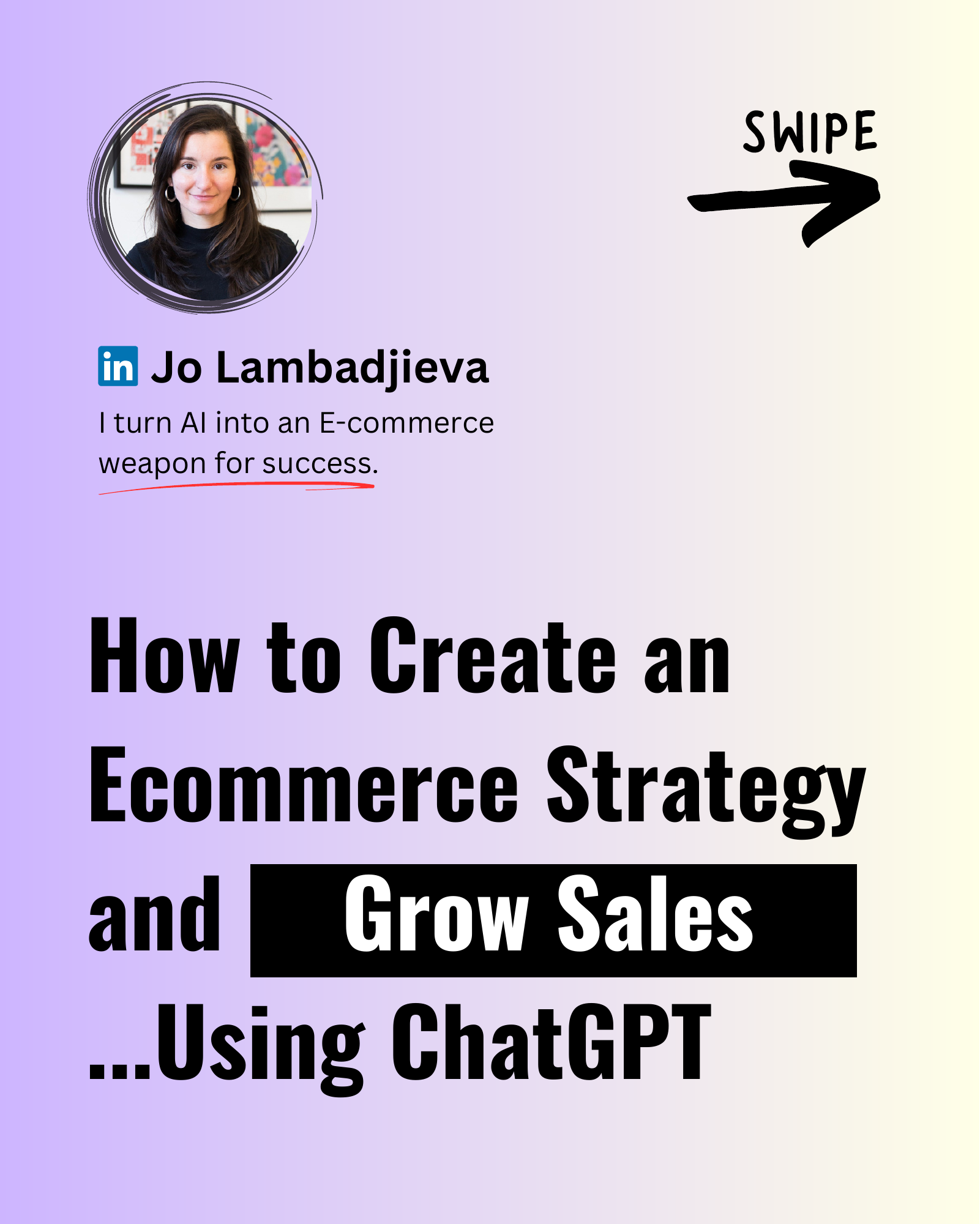 How to Create an Ecommerce Strategy and Grow Sales ...Using ChatGPT
