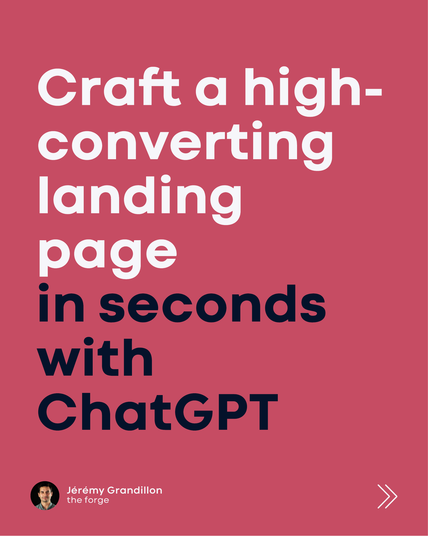 Craft a high-converting landing page in seconds with ChatGPT