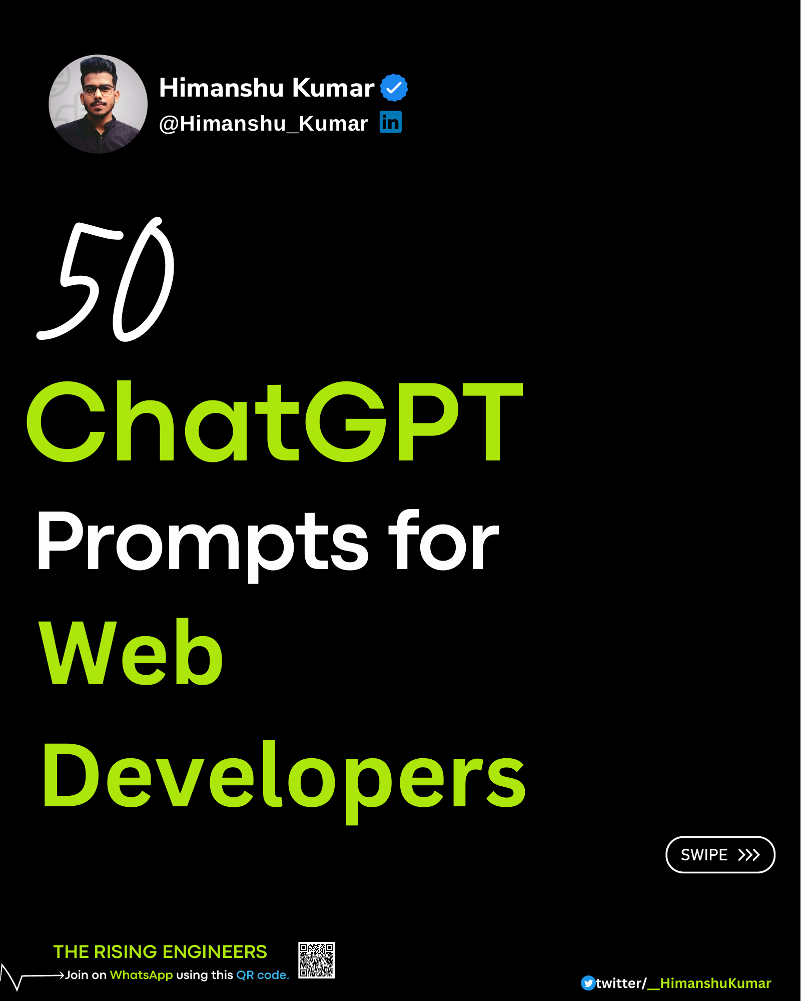 50 ChatGPT Prompts for Web Developers