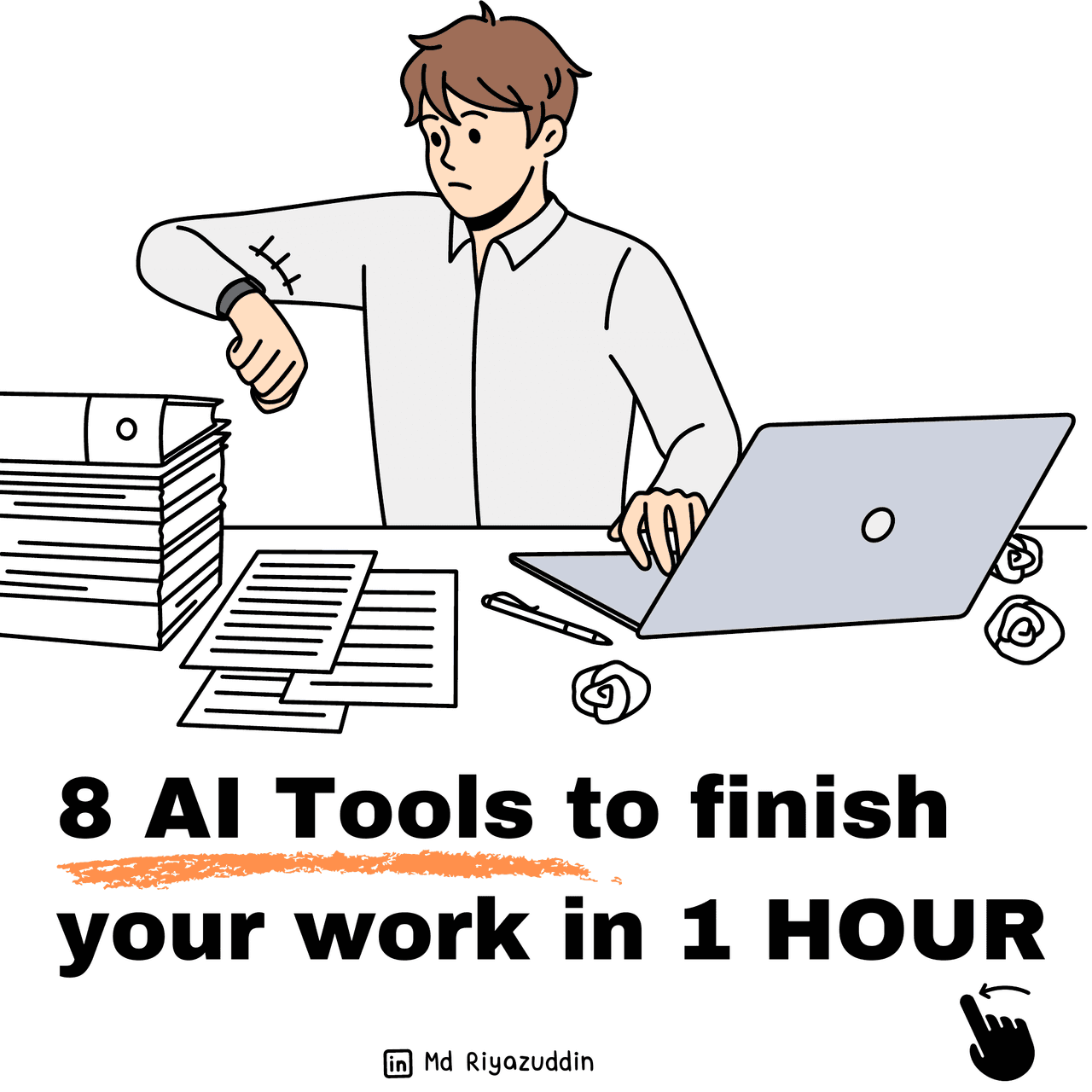 8 AI Tools to finish your work in 1 HOUR