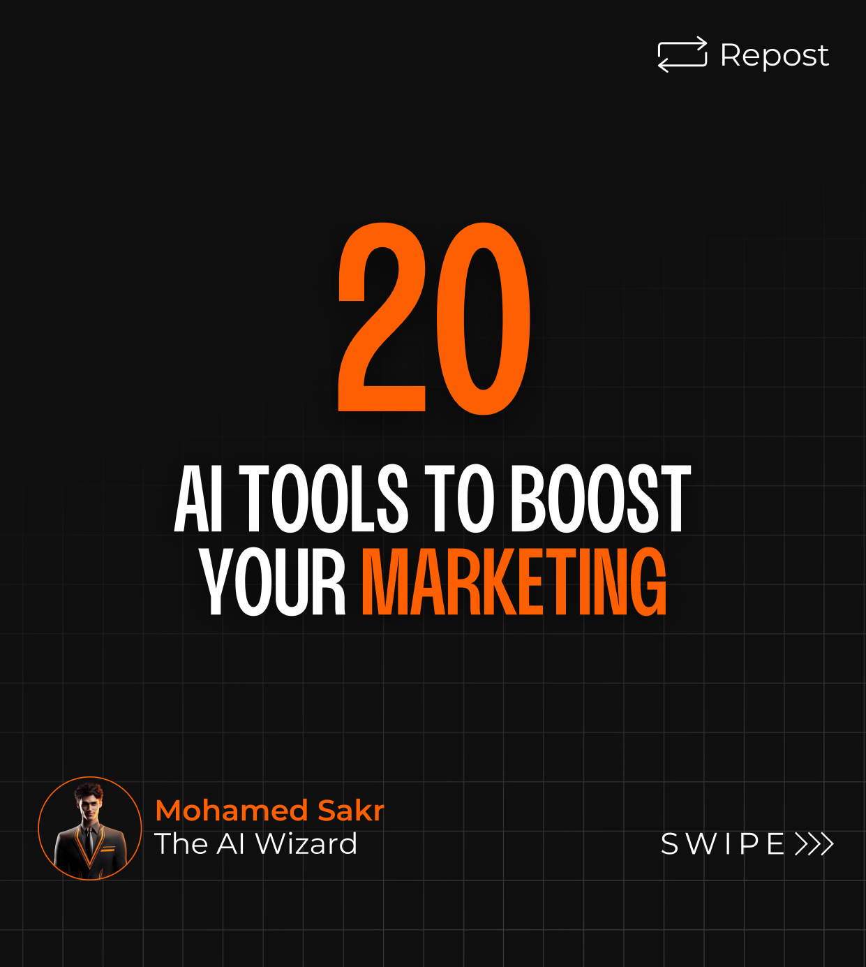 20 AI TOOLS TO BOOST YOUR MARKETING